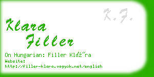 klara filler business card